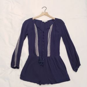 Heartloom Navy Romper